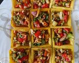 A picture of step 4 of Canapes with sprouted Moong.