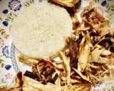 Foto del paso 9 de la receta: Pollo con setas y bambú con pan chino y arroz carnaroli