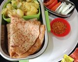 A picture of step 7 of Masala Paratha and aloo sabzi.