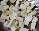 A picture of step 1 of Kadai paneer.