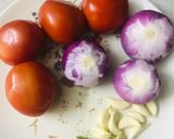 A picture of step 2 of Mushroom Masala curry.