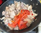A picture of step 2 of Special Bicol Express w/Chicken Pork Belly & Green Beans.
