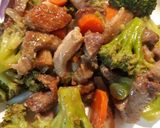 A picture of step 6 of Pork Steak Stirfry.