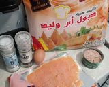 A picture of step 3 of Brick Tuna and Smoked Salmon Wrap.