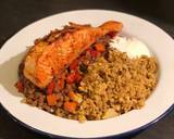 Curried salmon, spiced cauliflower “rice” and lentil daal recipe step 8 photo