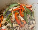 A picture of step 2 of Chicken Philly Sandwiches.