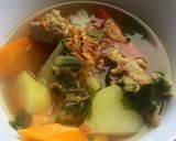 Foto langkah ke 4 dari resep Sop daging sapi (kuah sop iga super gampang modal iris cemplung).