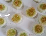 A picture of step 2 of Healthy cucumber bites.