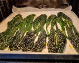 A picture of step 3 of Fegatelli, Zolfini Beans, and Tuscan Kale.
