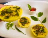A picture of step 8 of Savory Muffins-Healthy Steamed Snacks With Red Pepper Garlic Chutney 🌶️❣️.