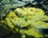 A picture of step 7 of Ilish macher paturi (Hilsa fish paturi).