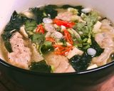 Hình bước làm 4 của món 🌱 Canh Súp Mandu Rong Biển Đậu Hủ Chay