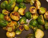 A picture of step 3 of Pan seared brussel sprouts.