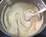 A picture of step 3 of Moong dal dahi bhallas.