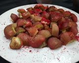 A picture of step 3 of Cashew Apples with Sumac.