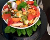 A picture of step 2 of Fruit & Nut Salad with Veggies.