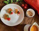 A picture of step 25 of Roasted Pumpkin-Tomato soup with Potato toasties.