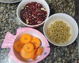 Hình bước làm 1 của món Sữa đậu nành + óc chó + cà rốt🥕🥕🥕🫛🫛🫛