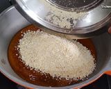 A picture of step 4 of 3 ingredients til peanut chikki in 15 minutes.