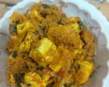 A picture of step 3 of Paneer capsicum masala.