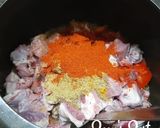 A picture of step 1 of Hyderabadi Lamb Tahari with Matta Rice.