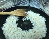A picture of step 4 of Bacon and Egg Fried Rice.
