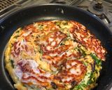 A picture of step 4 of Okonomiyaki Japanese food.