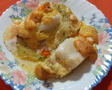 Foto del paso 8 de la receta: Bacalao gratinado, con langostinos y verduras