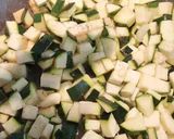 Une image de l'étape 2 de Pâtes au saumon et pesto de courgettes.