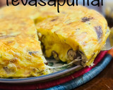 Foto del paso 8 de la receta: Tortilla de patata, cebolla, shiitake y scamorza 🧅 🥔 🍄 🧀