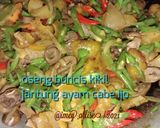 Foto langkah ke 5 dari resep Oseng Buncis kikil jantung ayam cabe ijo.