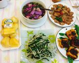 Hình bước làm 4 của món Giá, hẹ xào cùng miến đậu xanh chay