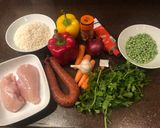 A picture of step 1 of Chicken & chorizo paella.