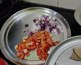 A picture of step 1 of Special Parwal potato, onion with jowar roti.