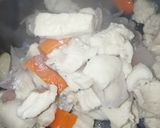 A picture of step 1 of Veg sweet corn soup.