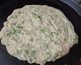 A picture of step 3 of Bhagar vrat paratha.