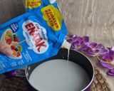 Foto langkah ke 2 dari resep Selendang Mayang khas Betawi Super Creamy Kekinian with cheese foam dan puding karakter.