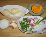 A picture of step 1 of Mashed Potatoes with Squash, Jon Style.