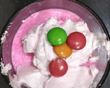 A picture of step 3 of Rose dalgona milk.