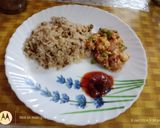 A picture of step 3 of Steam moong pulao.