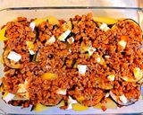 Padlizsános, darált húsos rakott krumpli recept fázis 6 fotója