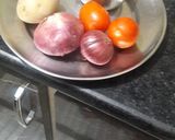 A picture of step 1 of Green chole aloo.
