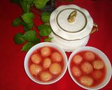 A picture of step 13 of Rose flavour rasgulla.
