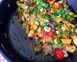 Foto del paso 6 de la receta: Habas tiernas orgánicas con berenjenas, pimiento rojo al vapor