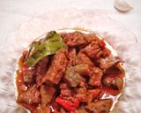 Foto langkah ke 5 dari resep Gongso Daging dan Hati Sapi.