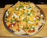 A picture of step 3 of NACHOS WITH GOAT CHEESE, AVOCADO, AND SOUR CREAM.