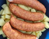 Une image de l'étape 2 de Saucisses fumées sauce moutarde.