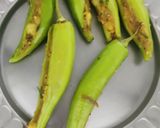 A picture of step 4 of Stuffed Mirchi Kadi Pakoda.