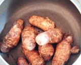 A picture of step 1 of Crispy Arbi masala.