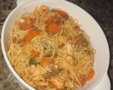 Foto del paso 4 de la receta: Spaghetti de pollo en salsa de tomate y verduras
